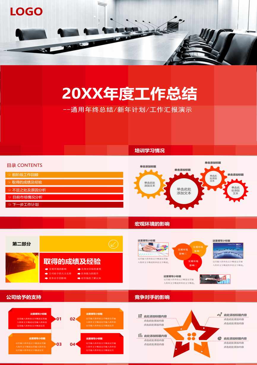 年终总结汇报 (268)年终总结PPT模板